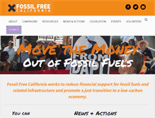 Tablet Screenshot of fossilfreeca.org
